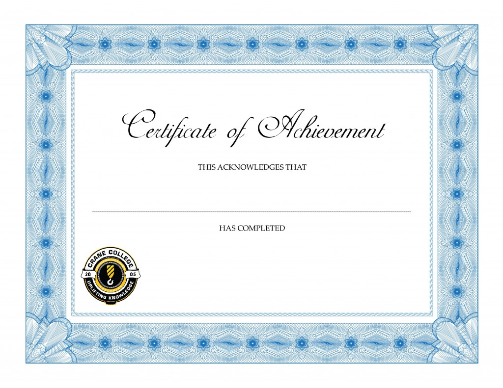 Certificate Image - Cranecollege